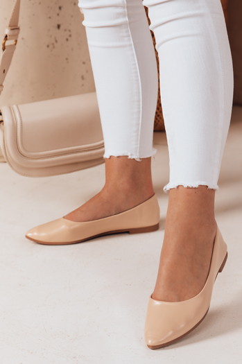 Ženske balerinke ILLARI s čopi beige Dstreet ZY0774