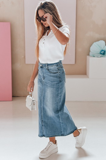 Maxi krilo iz džinsa MAXI LONG blue Dstreet CY0478