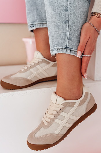 Ženske športne superge RUNLUX beige Dstreet ZY0787