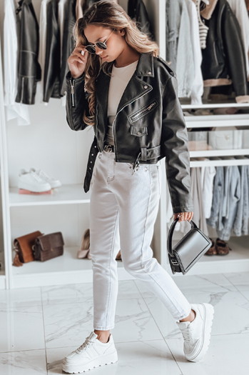 Ženske hlače iz džinsa LIKEMELOO mom fit white Dstreet UY2432