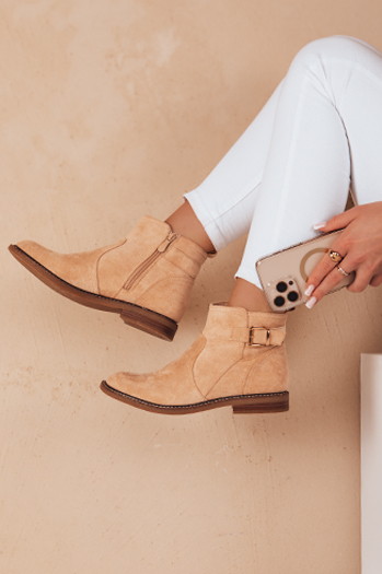 Ženski škornji BUTENA beige Dstreet ZY0838