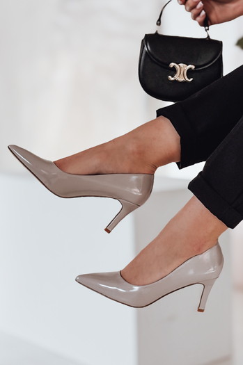 Ženske visoke pete STILETTU sive Dstreet stilettos ZY0839