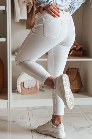 Ženske jeans hlače TRENZI white Dstreet UY2443