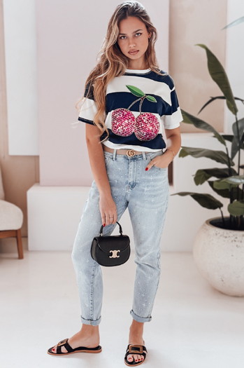 Ženske hlače iz džinsa JEWELSTAR blue Dstreet UY2444