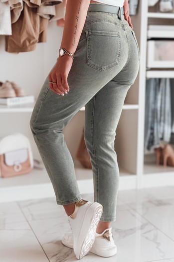 Ženske hlače iz džinsa s pasom SLIMFIZ blue Dstreet UY2494