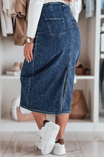 Midi krilo iz džinsa z razporkom VISTANO blue Dstreet CY0485