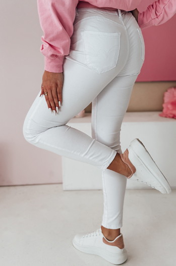 Ženske jeans hlače FURY white Dstreet UY2500