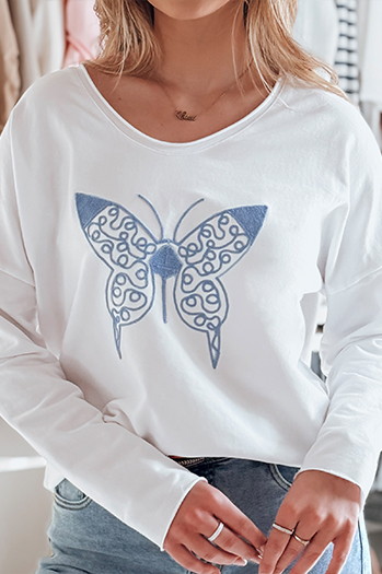 Ženska bluza prevelike velikosti FLOFLY bela Dstreet RY2783