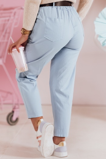 Ženske hlače s pasom SOFELIA blue Dstreet UY2504