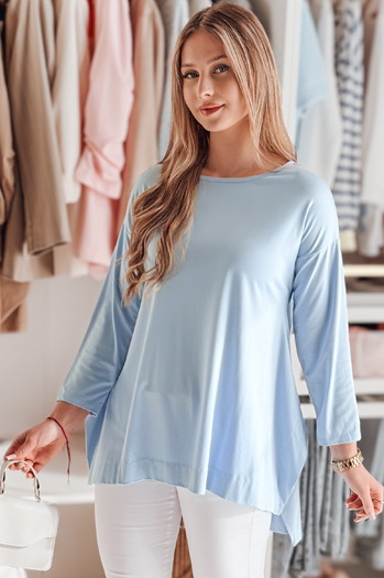 Ženska bluza prevelike velikosti z obeskom COMFILA blue Dstreet RY2788