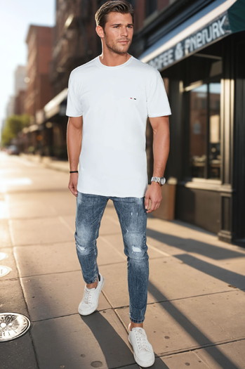 Ženska majica z vezenino bela Dstreet RX5640