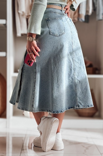 Denimsko midi krilo DEMILOVO blue Dstreet CY0487