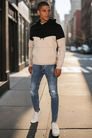 Moška osnovna majica s kapuco črna Dstreet BX5881