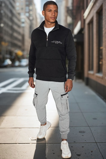 Moška potiskana majica črna Dstreet BX5887