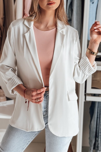 Ženska prevelika jakna RESIDAL ene velikosti bela Dstreet PY0119