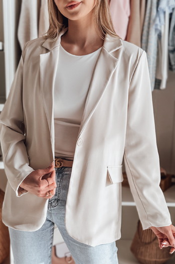 Ženska bluza RESIDAL ene velikosti svetlo bež Dstreet PY0122