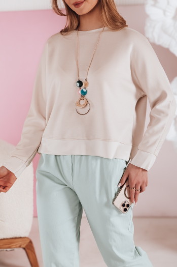 Ženska bluza prevelike velikosti z obeskom NUBISS mocha Dstreet RY2797