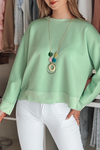 Ženska bluza prevelike velikosti z obeskom NUBISS mint Dstreet RY2801