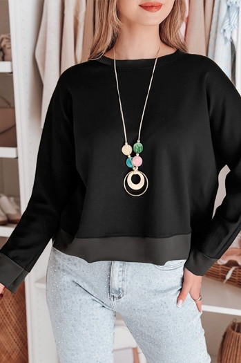 Ženska bluza prevelike velikosti z obeskom NUBISS črna Dstreet RY2802