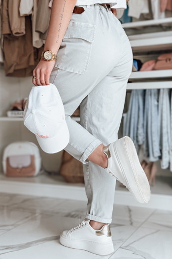 Ženske vrečaste hlače GOTRENDI svetlo siva Dstreet UY2529