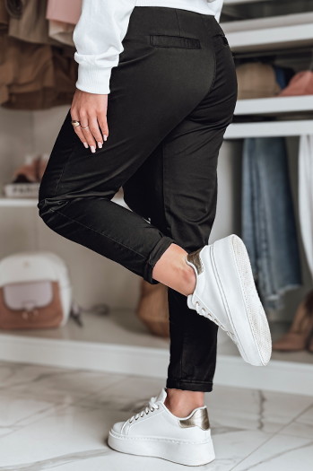 Ženske hlače s pasom MODELA black Dstreet UY2568