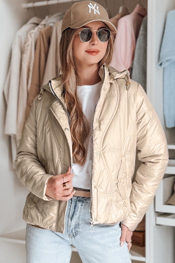 Ženska prehodna prešita jakna MARISSIA beige Dstreet TY4851