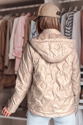 Ženska prehodna dvostranska jakna SYLVIAN beige Dstreet TY4863