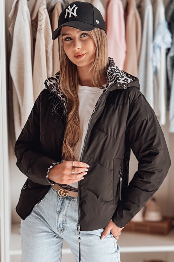 Ženske prehodna jakna reverzibilna ZIBERKA black Dstreet TY4868