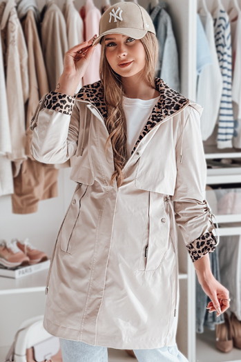 Ženska prehodna jakna parka FERISSA beige Dstreet TY4872