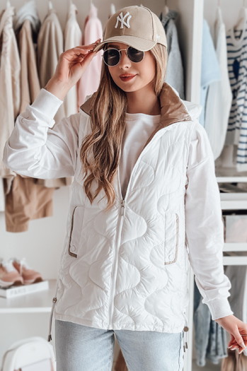Ženski prehodni prešiti telovnik VESOLITA white Dstreet TY4880