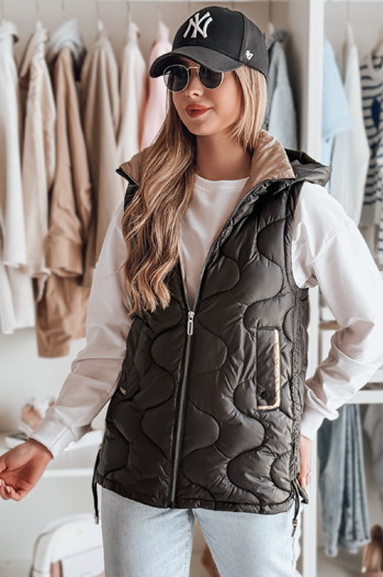 Ženski prehodni prešiti telovnik VESOLITA black Dstreet TY4881