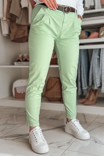 Ženske hlače s pasom MODELA mint Dstreet UY2631