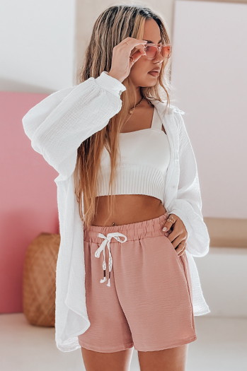 Ženske kratke hlače NOT TOMORROW pink Dstreet SY0449