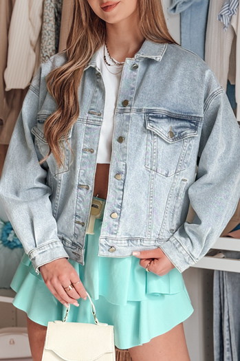 Ženska prevelika jeans jakna STEFANIA blue Dstreet TY4895