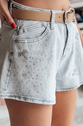 Ženske kratke hlače iz džinsa SPARKLOVE blue Dstreet SY0474