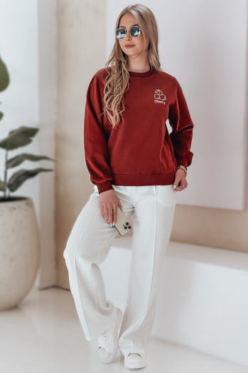 Ženska bluza z vezenino CHERSOFT brick Dstreet BY1398