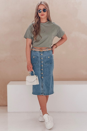 Desensko midi krilo GUZIKOVA blue Dstreet CY0509