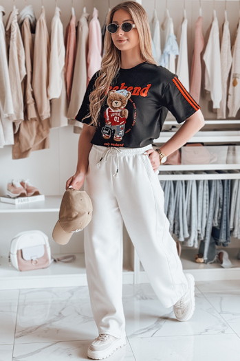 Ženske superge s širokimi nogavicami DRESMOOD PREMIUM ecru Dstreet UY2687