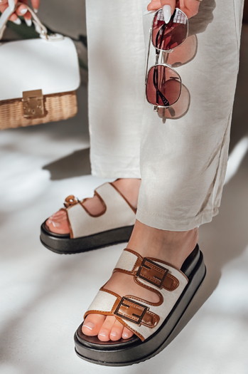 Ženske japonke FLATSTEP camel Dstreet ZY0895