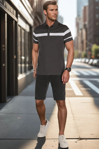 Moške kratke hlače iz džinsa črne Dstreet SX2493