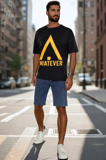 Moška majica s potiskom črna Dstreet RX5666