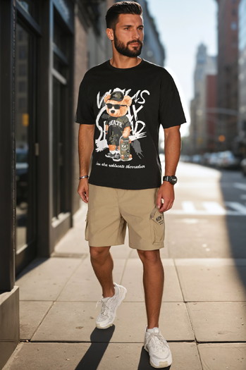 Moške bojne hlače iz tkanine v barvi kaki Dstreet SX2511