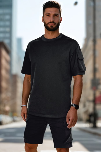 Moški osnovni črni komplet Dstreet AX0799