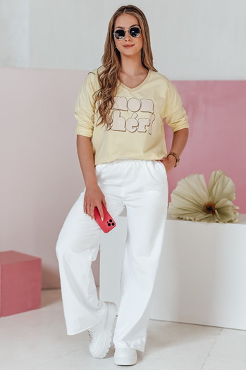 Ženske superge s širokimi nogavicami DRESLINA white Dstreet UY2693