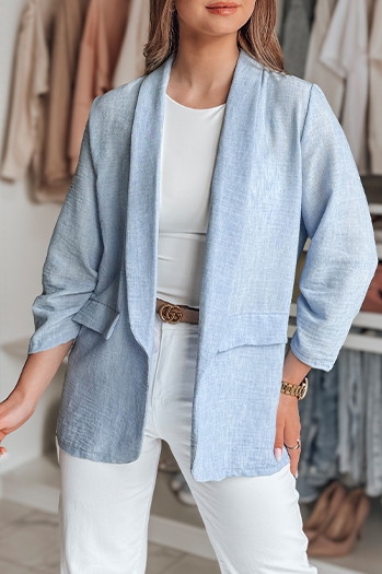 Ženska prevelika jakna SOFT LOVE blue Dstreet PY0132