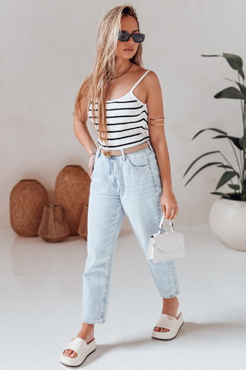 Črtasto enodelno telo STRIP BACK white Dstreet RY2901