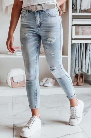 Ženske jeans hlače FASHIONIX blue Dstreet UY2708