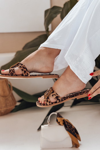 GLAMSTEP ženske japonke z leopardjim vzorcem Dstreet ZY0928