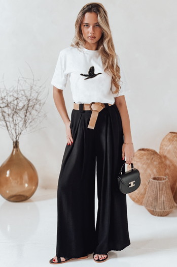 Ženske hlače MIRELOU black Dstreet UY2715