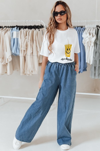 Ženske jeans hlače DENIMJOY navy blue Dstreet UY2718